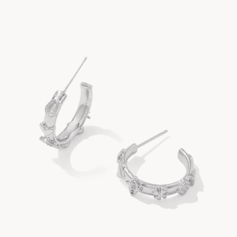 NWT Beatrix Small Hoop Earrings in Silver